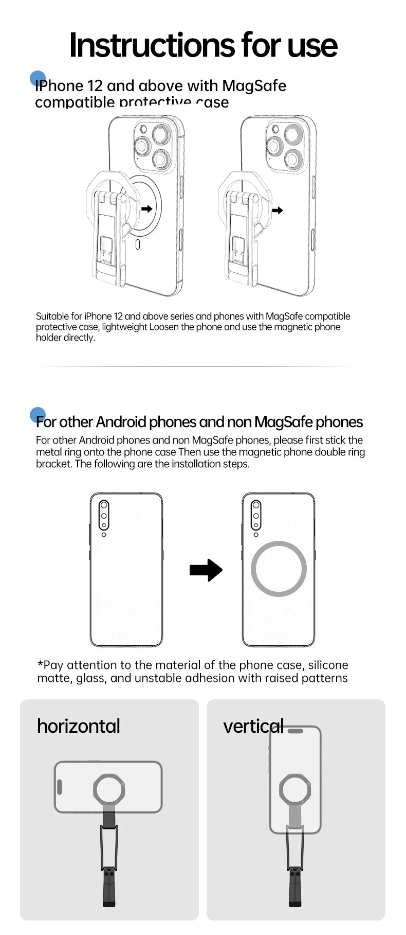 Ultra-Slim Foldable Magnetic Phone Tripod Stand