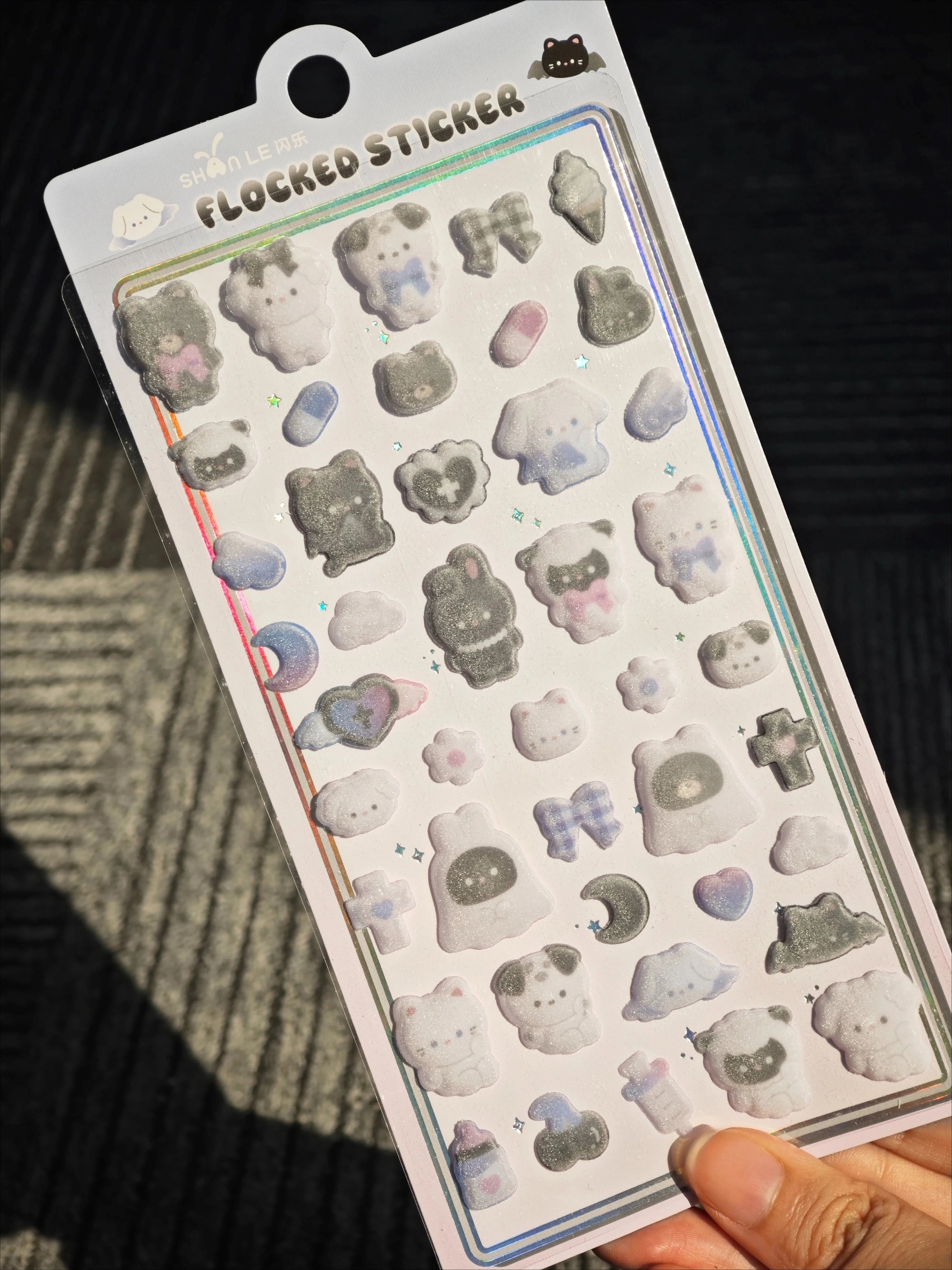 Kawaii 3D Fluffy Velvet Phone Case Decoration Stickers