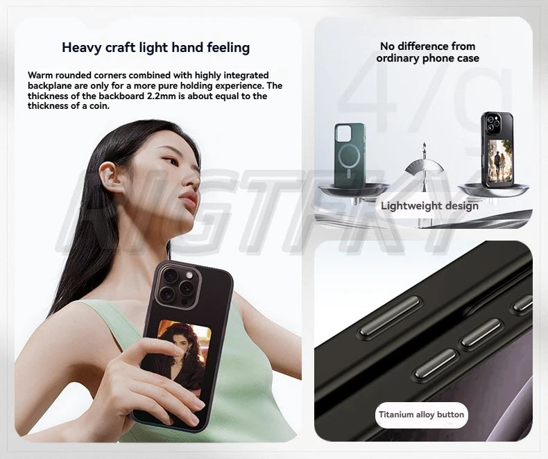 NFC Smart E-Ink Phone Case (For iPhone 12 to 17 Series)