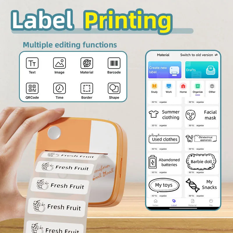 Portable Ink-Free Bluetooth Thermal Pocket Printer