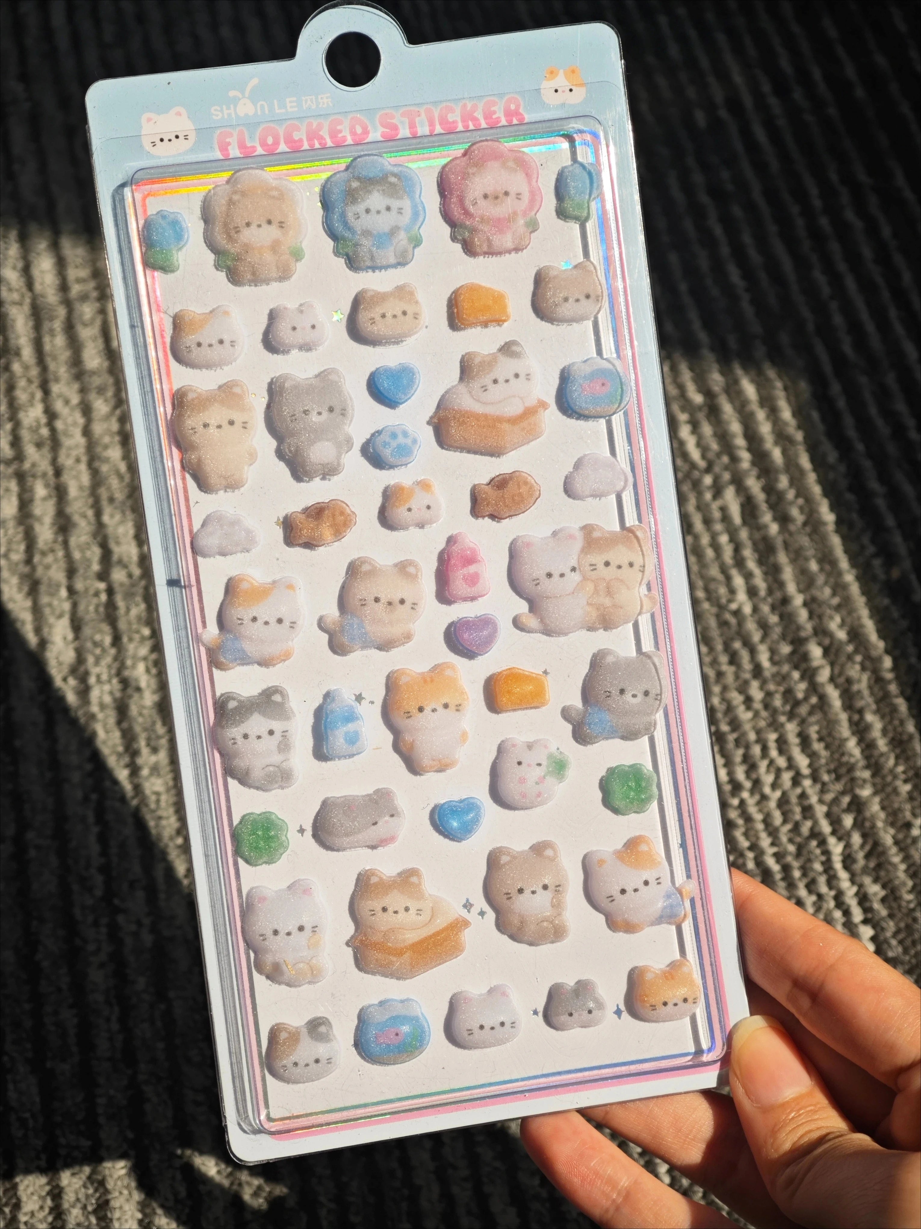Kawaii 3D Fluffy Velvet Phone Case Decoration Stickers