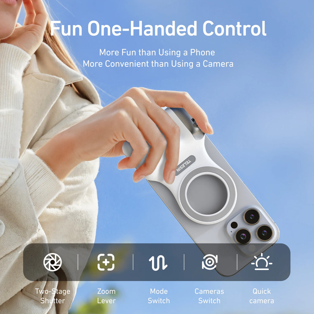 Magnetic Smartphone Camera Hand Grip & Bluetooth Shutter