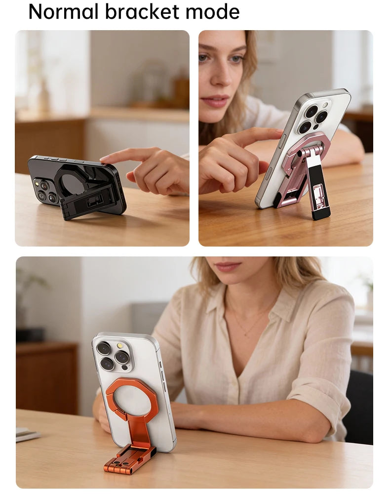 Ultra-Slim Foldable Magnetic Phone Tripod Stand