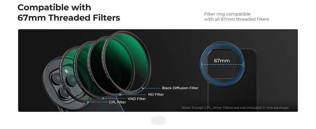 67mm Magnetic Mobile Phone Camera Filter Kit
