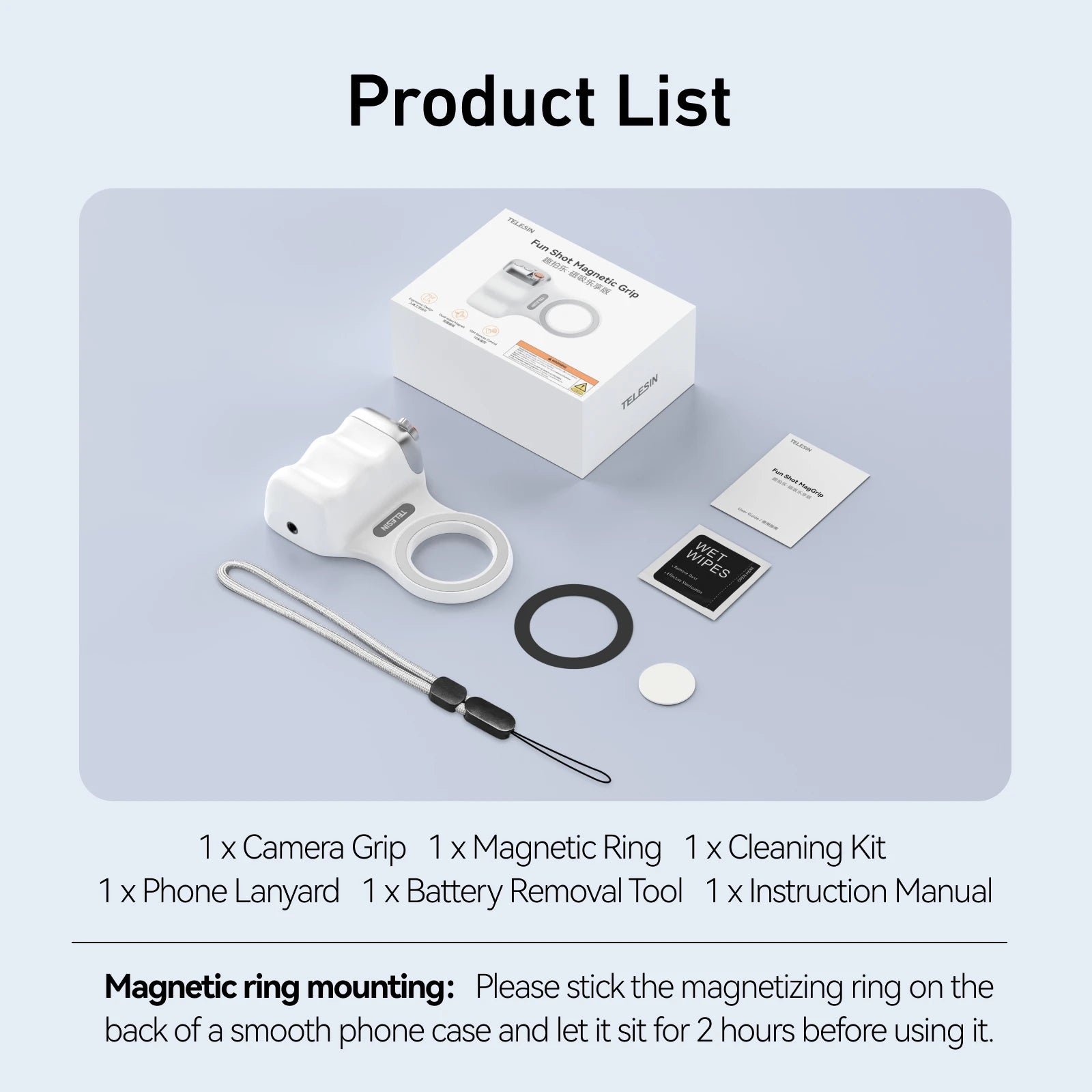 Magnetic Smartphone Camera Hand Grip & Bluetooth Shutter
