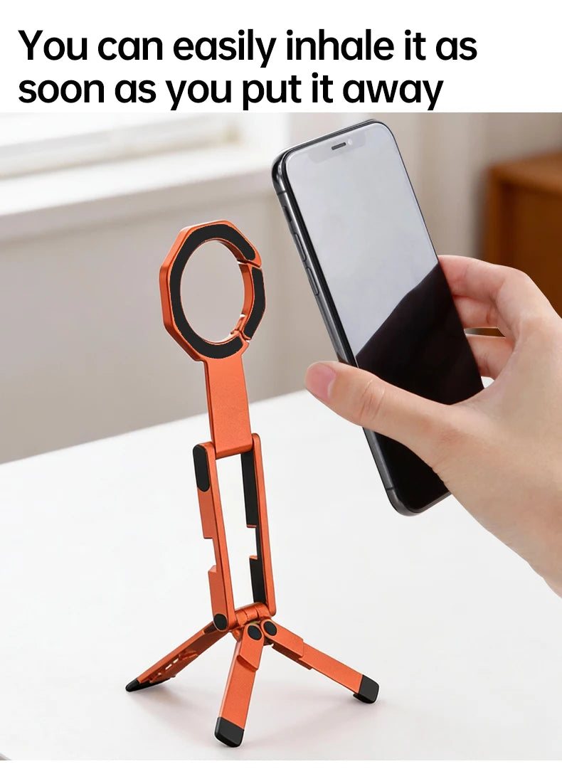 Ultra-Slim Foldable Magnetic Phone Tripod Stand