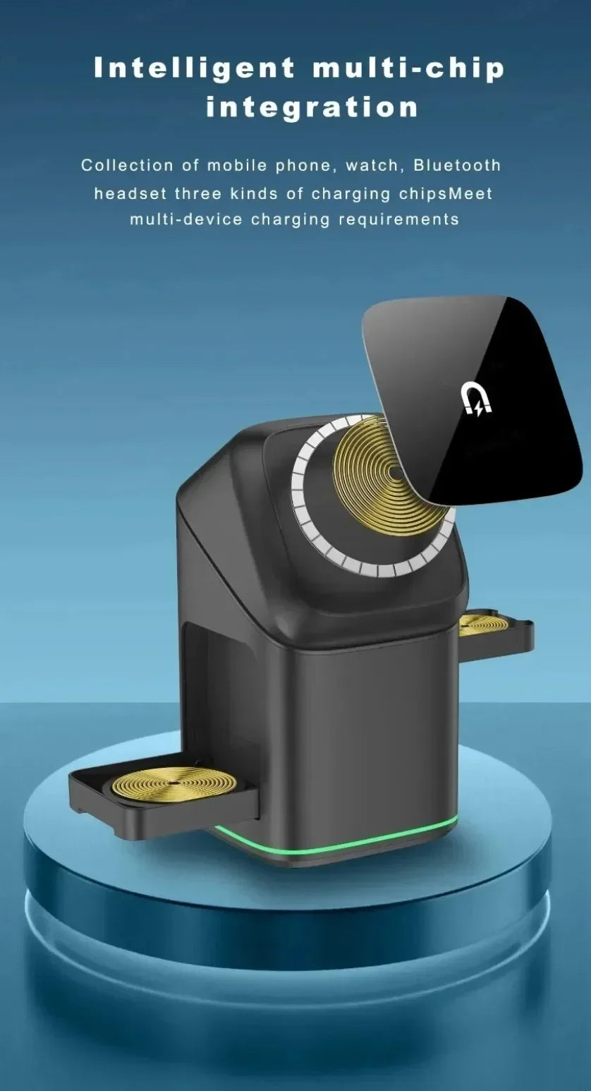 3-in-1 Foldable Touch-Controlled Wireless Charging Stand
