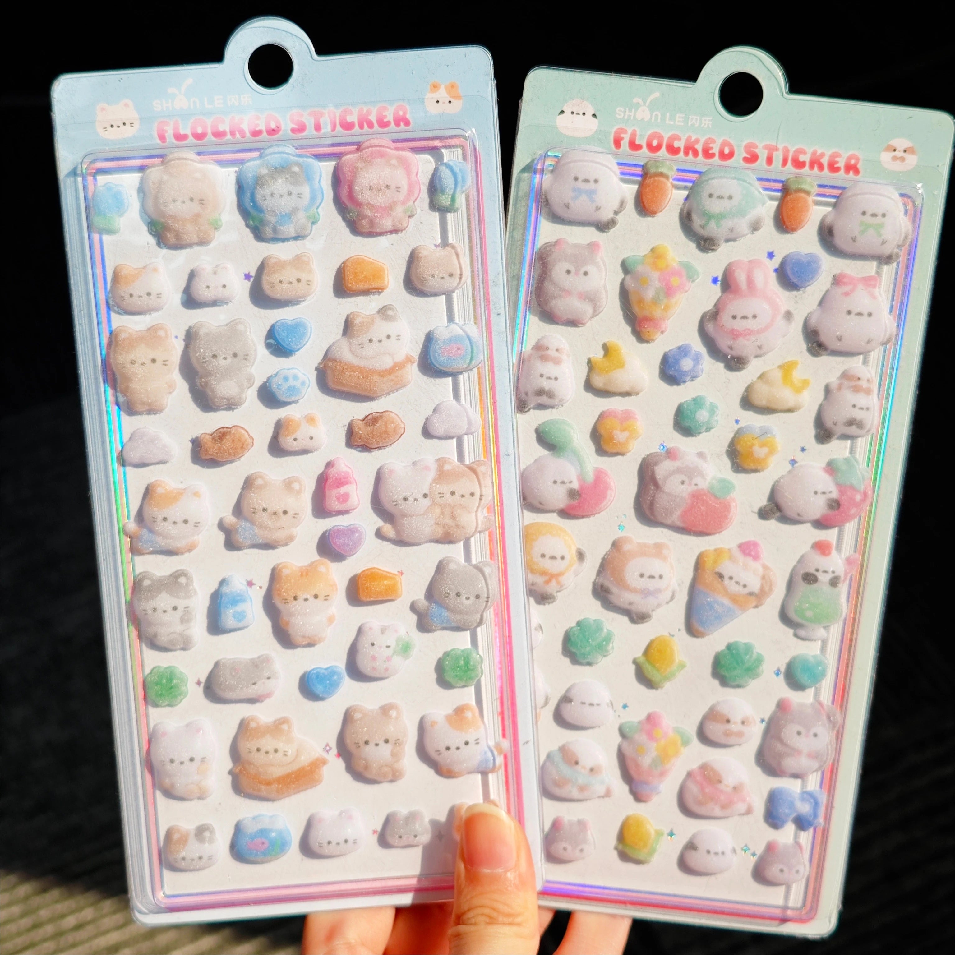 Kawaii 3D Fluffy Velvet Phone Case Decoration Stickers