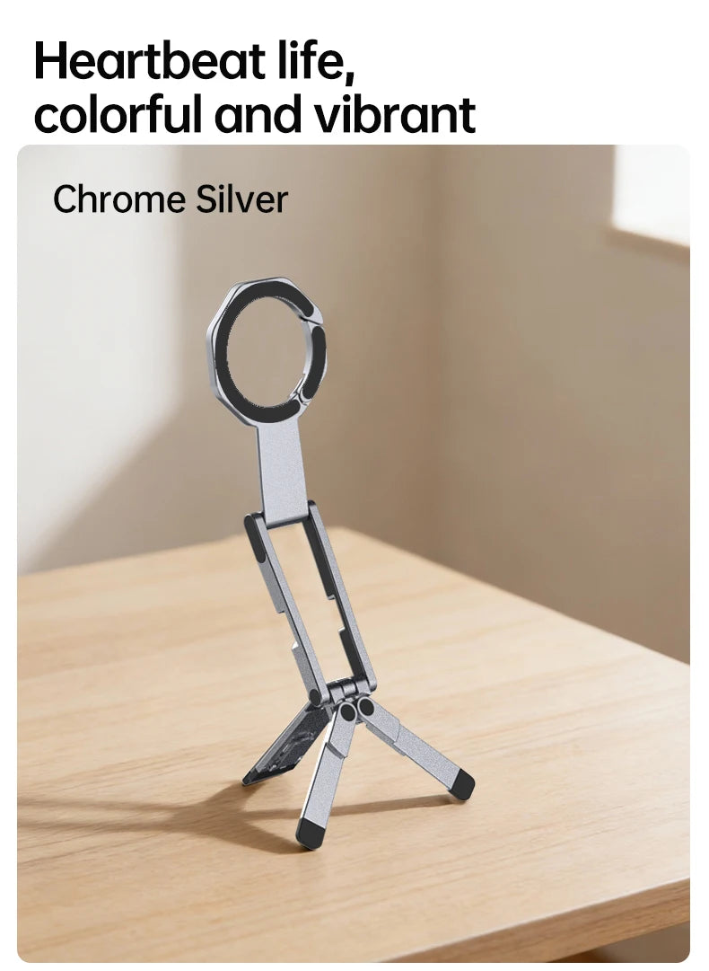 Ultra-Slim Foldable Magnetic Phone Tripod Stand