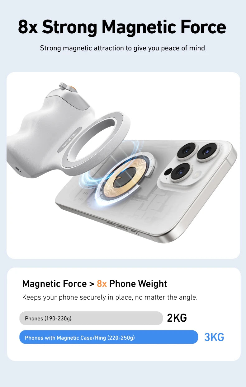 Magnetic Smartphone Camera Hand Grip & Bluetooth Shutter