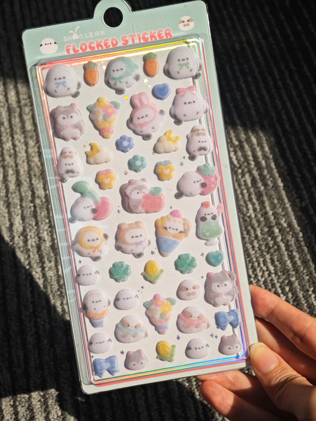 Kawaii 3D Fluffy Velvet Phone Case Decoration Stickers