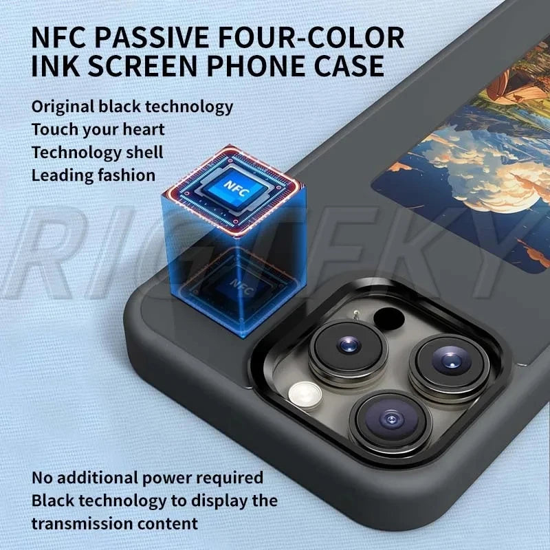 NFC Smart E-Ink Phone Case (For iPhone 12 to 17 Series)