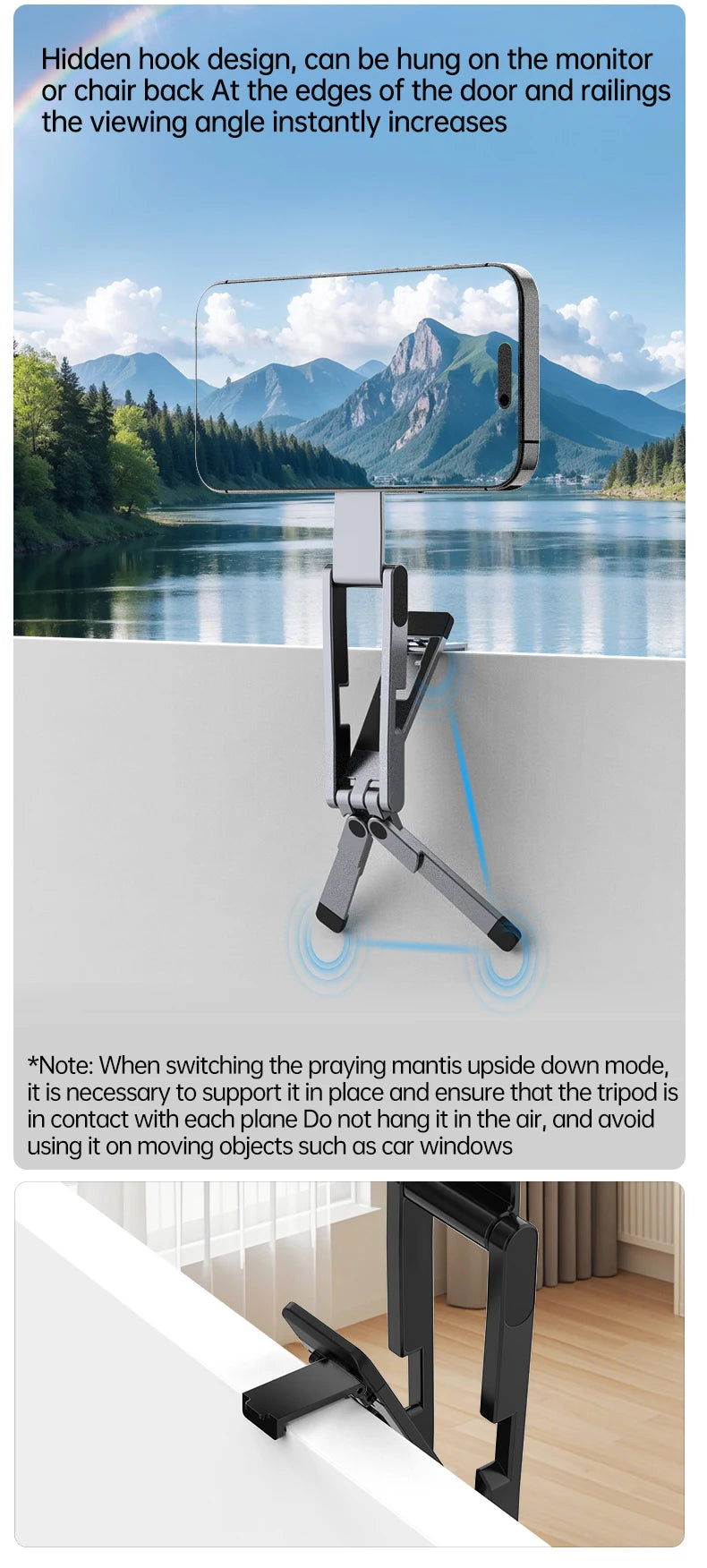 Ultra-Slim Foldable Magnetic Phone Tripod Stand