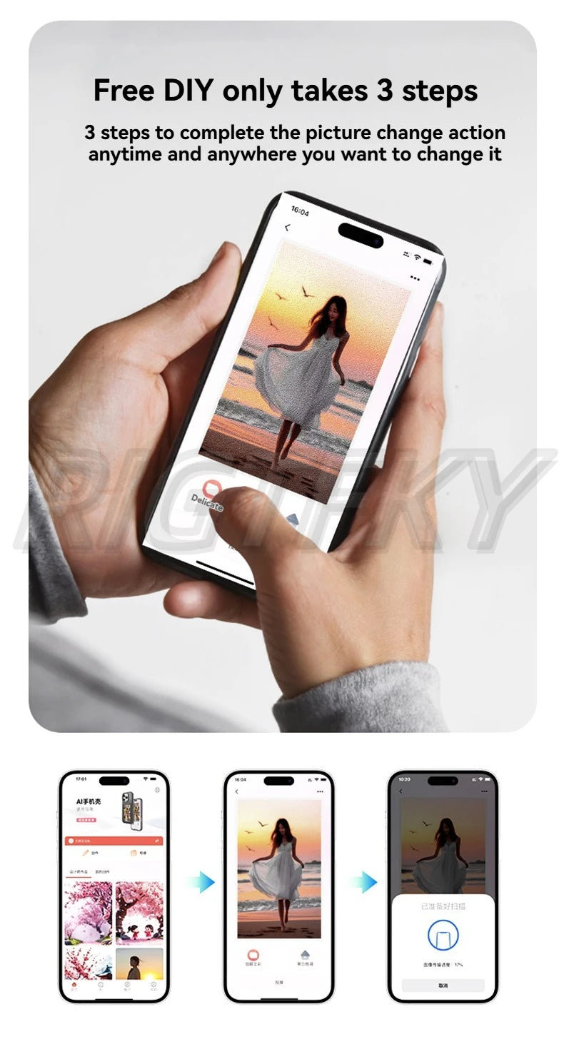 NFC Smart E-Ink Phone Case (For iPhone 12 to 17 Series)