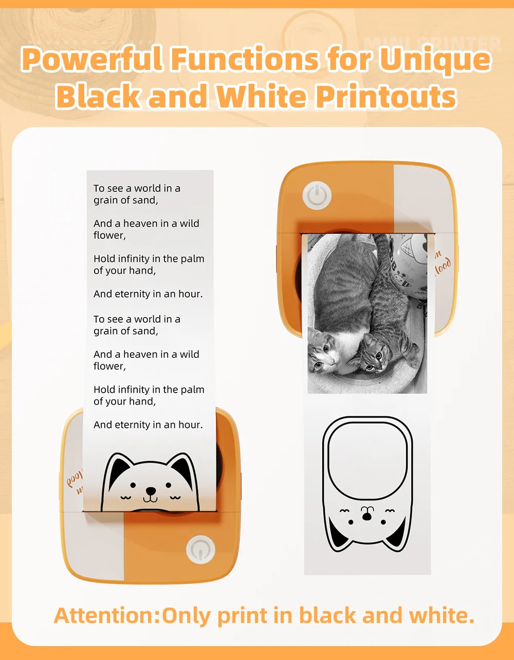 Portable Ink-Free Bluetooth Thermal Pocket Printer