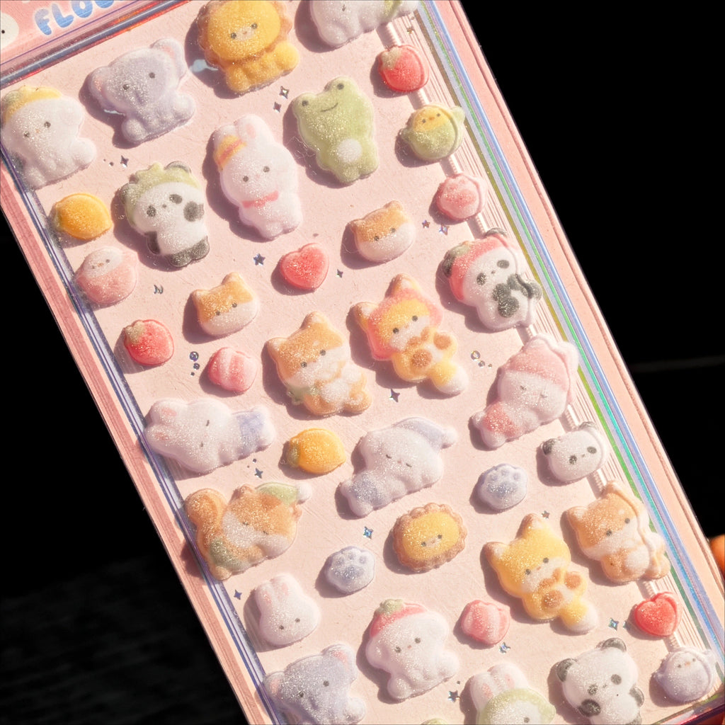 Kawaii 3D Fluffy Velvet Phone Case Decoration Stickers