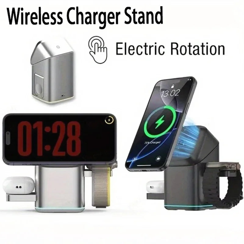 3-in-1 Foldable Touch-Controlled Wireless Charging Stand
