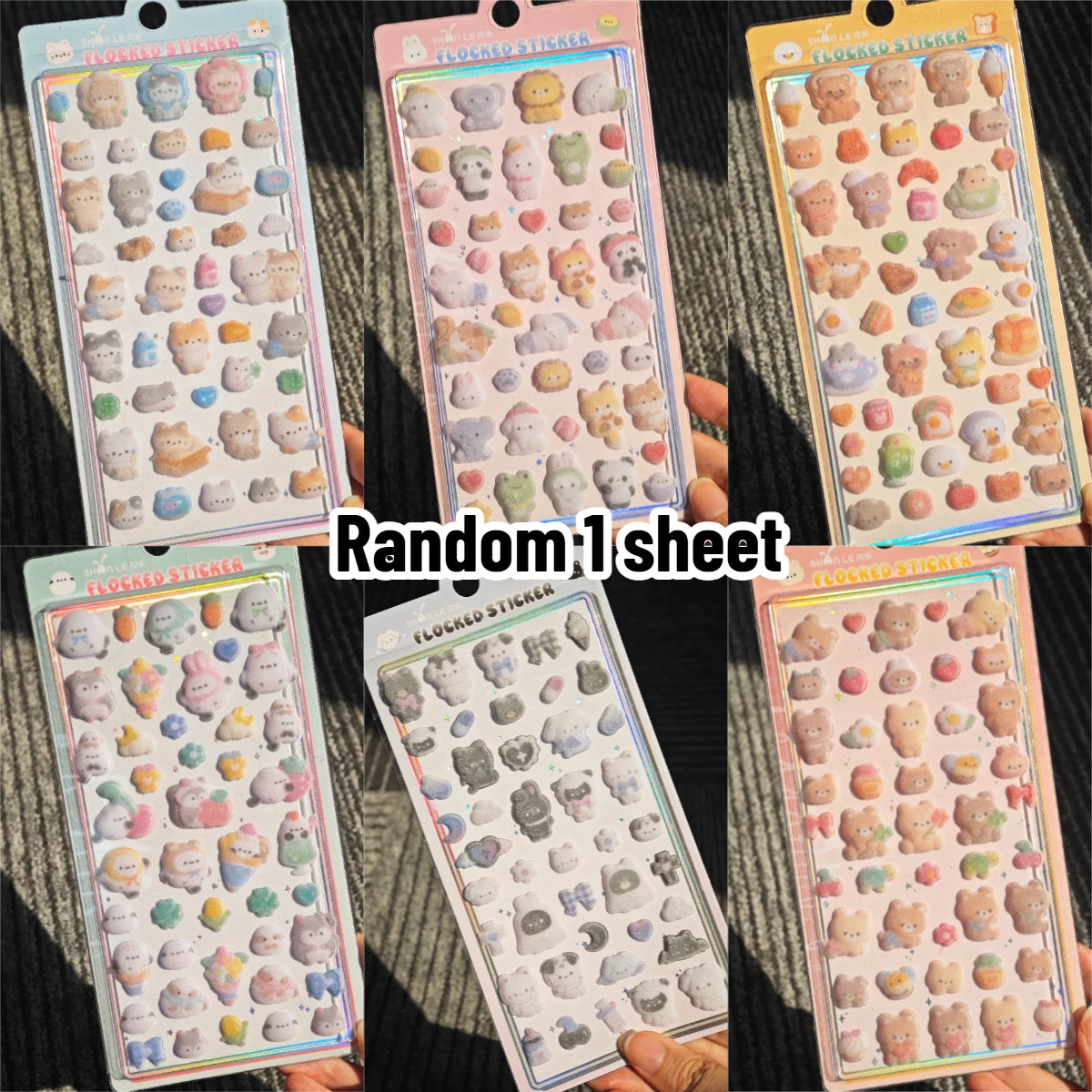 Kawaii 3D Fluffy Velvet Phone Case Decoration Stickers