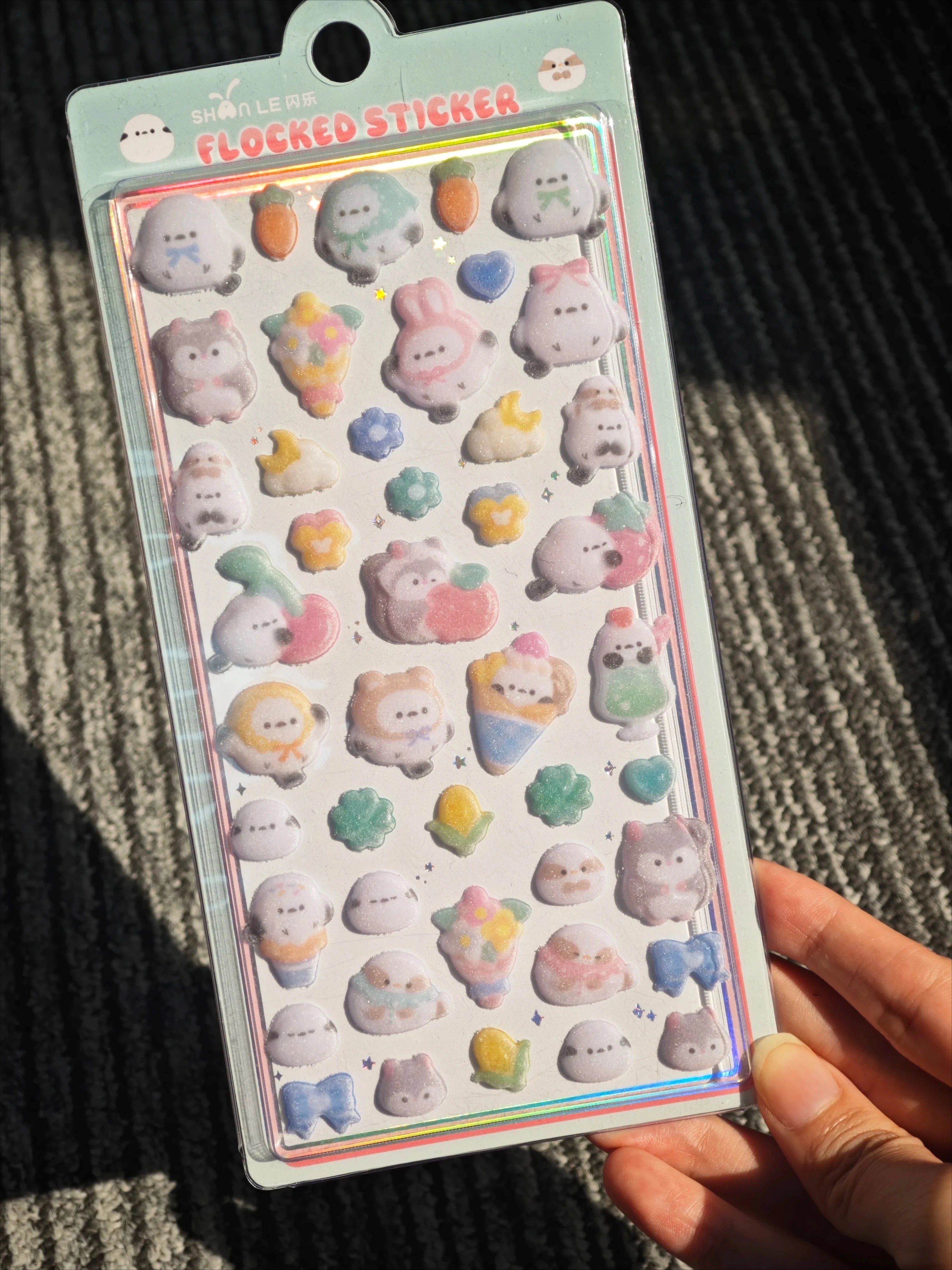 Kawaii 3D Fluffy Velvet Phone Case Decoration Stickers