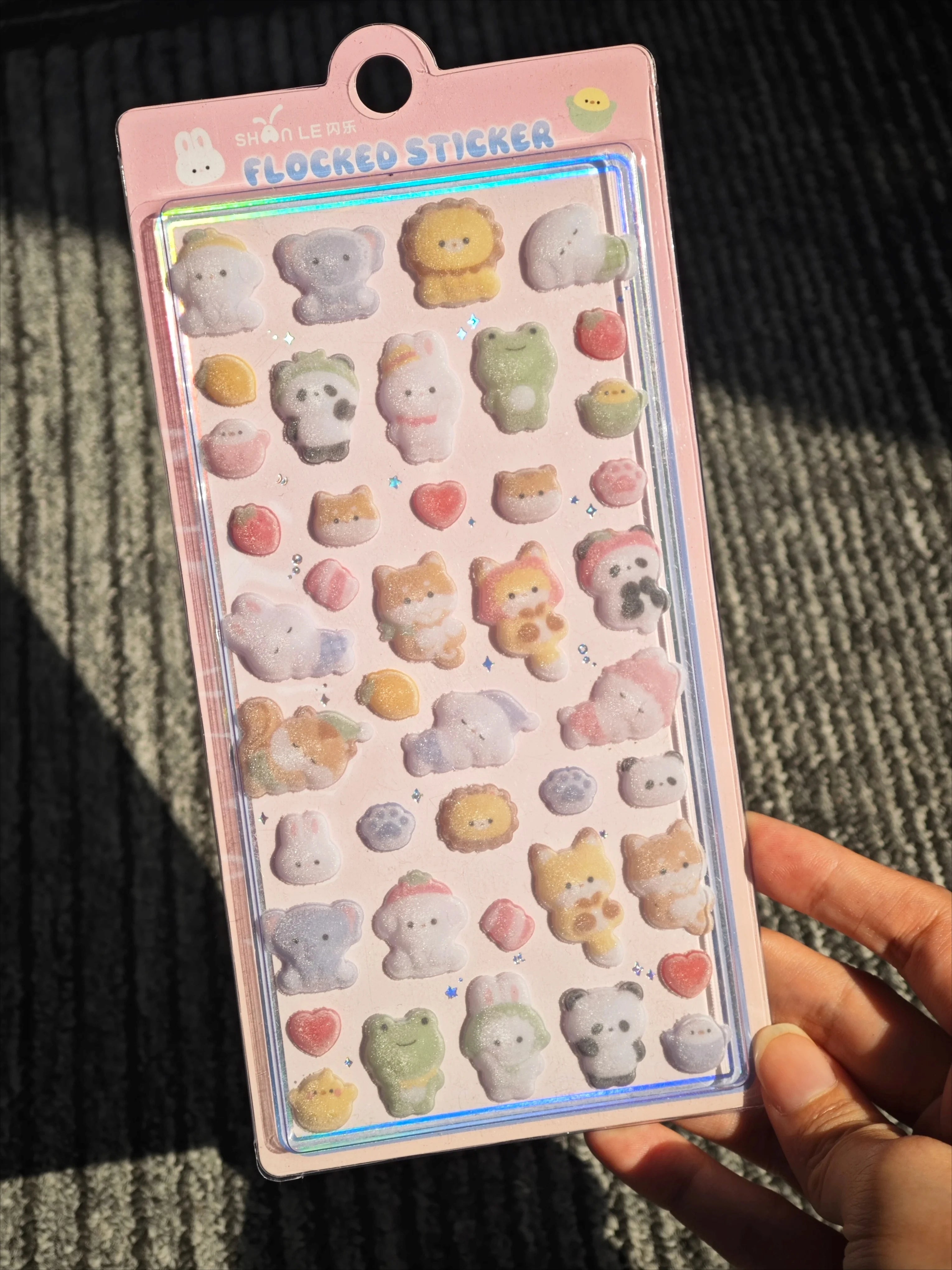 Kawaii 3D Fluffy Velvet Phone Case Decoration Stickers
